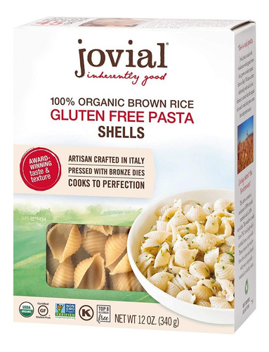 Jovial Organic Brown Rice Shells 340g | Tienda